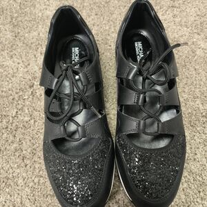 Michael Kors Black Glitter Sneakers